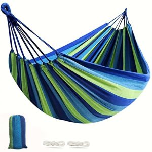 Hammock Leisure Durable Single Travel Swing Chair Hanging Bed Casual Hammocks for Patio Garden Backyard Outdoor Indoor with Bag