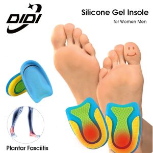 DIDI 1 Pair Silicone Gel Heel Pad Shoes Inserts Cushion Plantar Fasciitis Foot Pain Relief Shock Absorption Comfortable Insoles