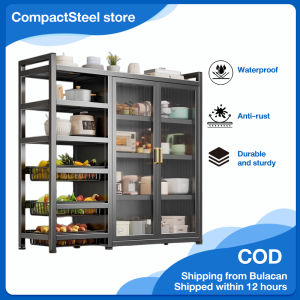 CompactSteel store Kitchen Storage Rack Microwave Oven Rack Kitchen Organizer Storage Rack With Storage Basket