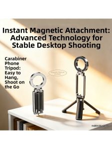 SENQIAOBU | Magnetic Tripod Selfie Stick Multifunctional Aluminum Alloy Phone Mount Ultra-thin Foldable 360 Rotation Desk Support