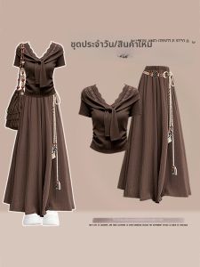 NUMEN BUTTON | Casual Lace Loose Slimming Set