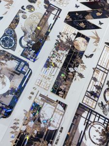 Traditional Style PET Paper Tape Shell Motif Guka Sticker DIY Material Handmade Scrapbooking Adhesive Tape Single Piece 6cm Wide