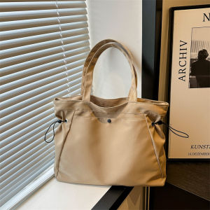 Waterproof Fabric Tote Bag Versatile Commuter Shoulder Handbag Large Capacity Casual Artistic Student Bag for Women