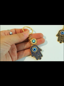 Blessed Evil Eye Keychain Lucky Turkish Blue Eye Key Holder Keyring Amulet for Bag Accessory Gift