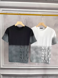 Áo Thun Cổ Tròn NEWMONDAY Loang Tay Ngắn Vải Cotton Co Giãn 4 Chiều Form Regular Fit - TUTEE