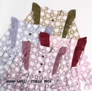 Gamis Anak ANV Usia 3 - 4 Tahun Gamis Rania ANV Set Gamis dan Jilbab