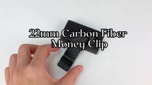 22mm High Quality Real Carbon Fiber Mini Money Clip Durable Slim Credit Card Holder For Men Women