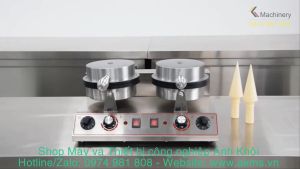 Máy làm bánh waffle ốc quế đôi CB-2 công suất 1000+1000W