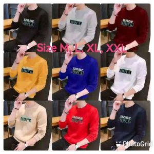 Diskon Sweater Keren Kaos Pria Distro Hope Alone Sweatshirt Trendy Crewneck Elegan Sweter Kekinian