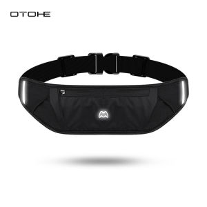 OTOHE Sports Waist Pack Bag Pouches Waist Belts Bag Adjustable Running Pouch Waterproof Money Phone Waist Fanny Pack Jogging Belt Fanny Pack With Reflective Strip for Workouts
