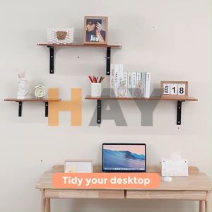 Floating Wall Shelf Wall Hanging Shelf Rack living room Decoration Wall Mounted Book Rack 60/80/100cm Rack Wall Rack Floating Rak Book Shelf Storage Shelf