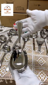Thìa bản to Hàn Quốc muôi canh muỗng múc canh inox 316 cao cấp muôi canh cán ngắn vá múc canh giá múc canh đẹp sang bền