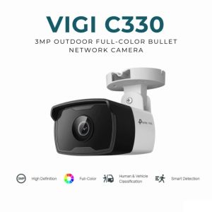 TP-Link Official Store | VIGI C330 | 3MP Outdoor Full-Color Bullet Home Security Network CCTV Camera Connect to Cellphone