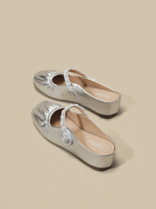 Agsdon | Silver Womens Flatform Mules Thicker Insole Summer