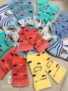 Combo 5 đôi Vớ Tất Sơ sinh cổ cao  cho bé  0-6 tháng Vớ cao cổ cho bé sơ sinh