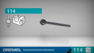 Dremel ดอกแกะสลักไฮสปีด 7.8mm 114