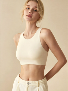 Anti-peek Beauty Back High-collar Racerback Sports Bra