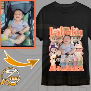 Kaos Anak Labubu Custom Foto /kaos anak katun 24s /sablon custom