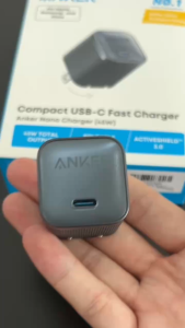 Củ Sạc Nhanh Anker 45w PD Cho IP 17/16 và PPS 2.0 Cho SamSung A2692 1 Cổng C GaN ActiveShield