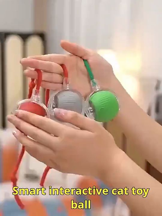Interactive Cat Ball Toy Automatic Rolling Ball for Indoor Cats Rechargeable electric Smart Cat Toy