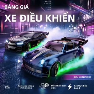 Xe Điều Khiển Từ Xa Mô Hình Tỷ Lệ 1:64 4 Bánh Dẫn Động Drift Trên Bàn Có Pin Sạc Đồ Chơi Đua Xe Mini Dành Cho Trẻ Em 6-12 Tuổi Quà Tặng Ngày Lễ