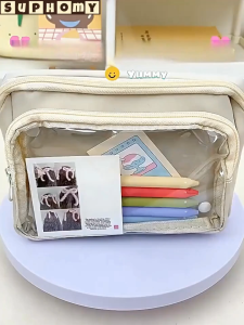 Tempat Pensil Tas Pensil Tas Aesthetic Kotak Pensil Case Portabel Tas Pena Desain Tahan Lama Tas Pensil kapasitas besar