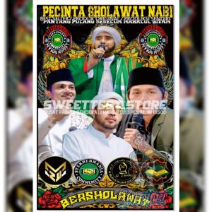 BENDERA SPANDUK MAJELISAN READY STOK LANSUNG KIRIM 1HARI JADI + TERLARIS BENDERA SYEKHERMANIA FULL PRINTING FLAG MAJELISAN GIANTFLAG KOMUNITAS BENDERA SHOLAWATAN FREE STICKER