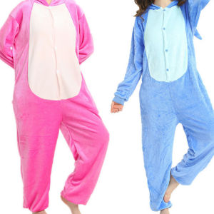 Adult Flannel Cartoon Animal Blue Pink Interstellar Baby One-Piece Pajamas Toilet Version Childrens Show Onesies Birthday Gifts