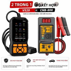 Máy Quét OBD2 Chuyên Nghiệp V520 Thiết Bị Đọc Mã Lỗi Xe Hơi Xóa Mã Lỗi Động Cơ Kèm Bộ Kiểm Tra Rơle CNB-808 Hỗ Trợ 8 Ngôn Ngữ