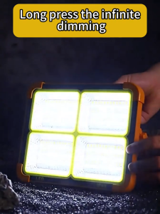 BUY 1 TAKE 1 Portable Solar Emergency Lights Rechargeable Solar Flashlight LED Flood Light Outdoor Waterproof ip66 with Power Bank Super Bright