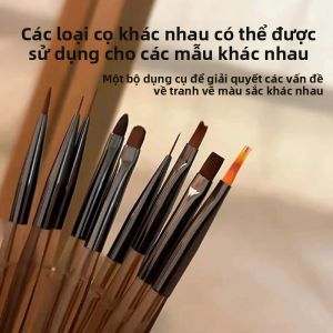 Bộ Dụng Cụ Vẽ Móng LINMANDA 9 Món Với Cọ Gel Nối Dài Bộ Cọ Gel Acrylic Dành Cho Salon Và Làm Móng Tại Nhà