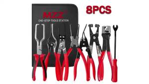 Wire Long Reach Hose Clamp Pliers Set Fuel Oil Water Hose Auto ToolsHose Clamp Pliers for Fuel Oil & Water HosesRed
