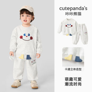 CUTEPANDAS Spring Autumn Baby Clothes Set Boys Girls Two-Piece Outfit Casual Style Comfortable Fabric Animal Pattern
