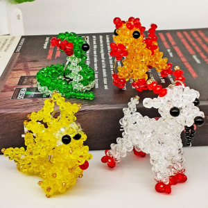 Handmade Beads Birthday Zodiac Animal Cow Tiger Rabbit Dragon Snake Horse Sheep Monkey Chicken Dog Pig Finished Product Decorations