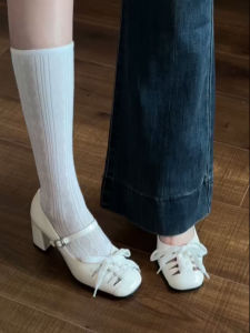 FANGXI | French Lace-Up Buckle High-Heeled Shoe