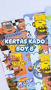 Kertas Kado BOY B kertas kado motif kertas kado cowok kertas kado setara sanwa sansan wawa