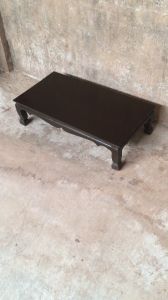 KODANG - โต๊ะหมู่บูชาไม้สัก 9x4cm (เฉพาะฐาน) - สีโอ๊ก - กว้าง 34cm - ยาว 65cm - สูง 17cm