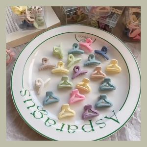 6 Pieces Per Card Solid Color 3cm Size Mini Hair Side Bangs Grip Accessories Clip Clamps