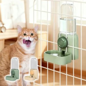 HamshMoc Pet Water Dispenser Cage Mount Design Detachable Parts Auto Refill System Clear Bottle for Indoor