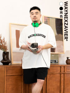 Áo Thun Cotton Cổ Tròn Cỡ Lớn Waynexzavier Phong Cách Đại Học Rộng Rãi Thoải Mái Mùa Hè Tay Ngắn Thường Ngày Chất Liệu Cotton Nguyên Chất