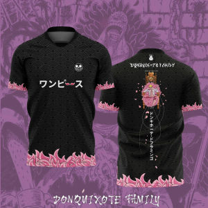 Bandai | 2026 One Piece Anime DONQUIXOTE FAMILY 3D Print Football Jersey for Mens Tshirt Summer Sports Shirt Casual Tees Kids/Adult Tops
