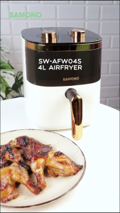 SAMONO Premium 4L Energy-Saving Air Fryer with Wide Viewing Window & Low Noise Technology | 1300W Fast Cooking SW-AFW04S