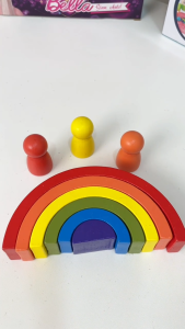 Mainan Edukasi RAINBOW BUILDING BLOCK Arched Mainan Balok Susun kayu
