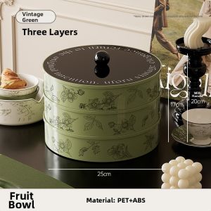 AMU·PIGGY | Living Room High-end Snack Storage Box Partitions With Lid Luxurious
