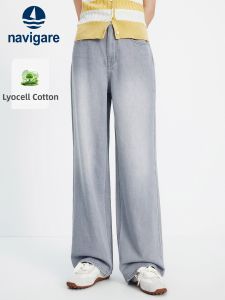 Navigare | Vintage Gray Slim Fit Lyocell Denim Trousers