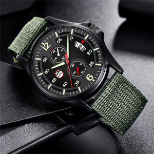 Reloj Hombre Genuine XINEW Brand Men Watches Black Students Boys Fashion Nylon Band Army Sports Date Watch Relogio Masculino