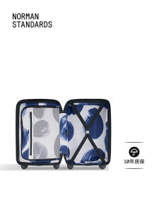 Nordic Design Printed Luggage Carry-On Bag PC Material with Pull Rod Travel Suitcase Universal Simple Style Zipper Closure Wheel