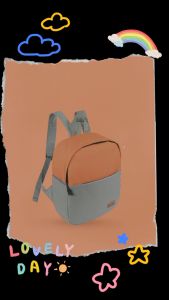 I Quit Duotone Small Backpack - Ransel Anak dan Dewasa | Delicious Orange