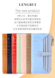 Grosir import jakarta 457 Dompet Panjang Wanita leather sintesis Wallet Wanita Terkiniian 6050