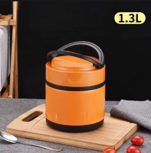 Stainless Steel 304 Vacuum Flask Insulation Lunch Box 3 Layer Food Jar Portable Leak-Proof For Adult Kids Container Jar 真空保温焖烧提锅便当盒